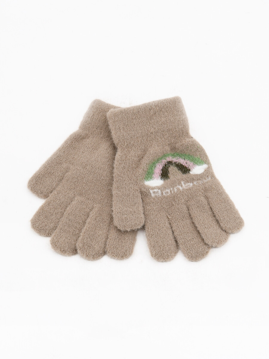 GUANTES INFANTILES ARCOIRIS - BEIGE (V) 