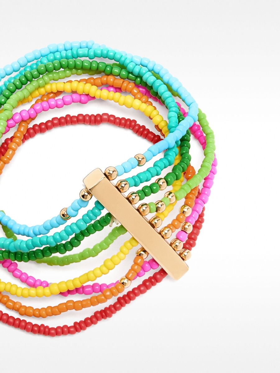 Pulsera Con Cuentas Multicolor multicolor
