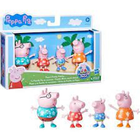Peppa Pig y su Familia de Vacaciones pack x 4 figuras Peppa Pig y su Familia de Vacaciones pack x 4 figuras