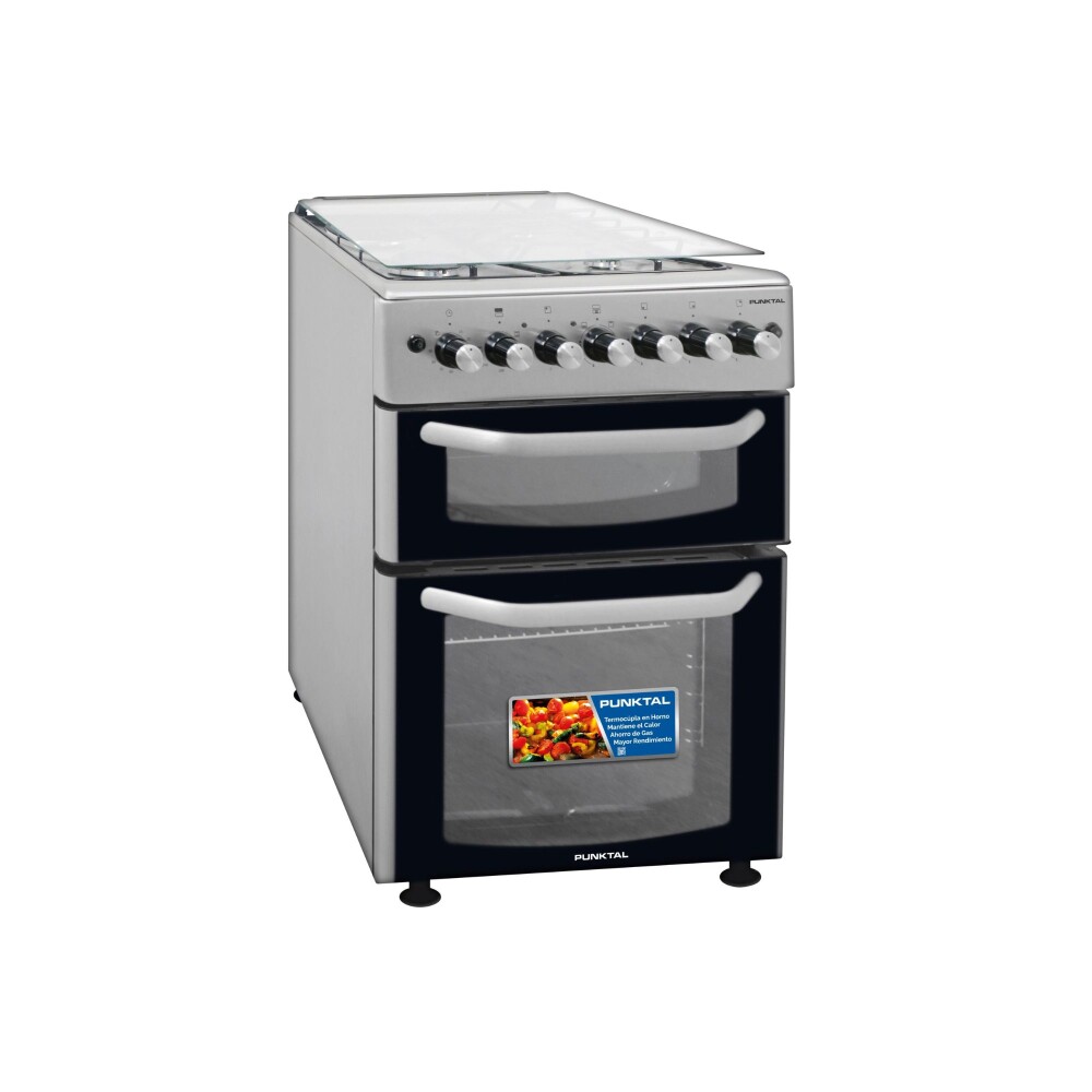 COCINA 2 HORNOS INOX- 3H + 1 DISCO - HORNO - GRILL - ENCENDIDO - TURBO CONVECCION acero inoxidable