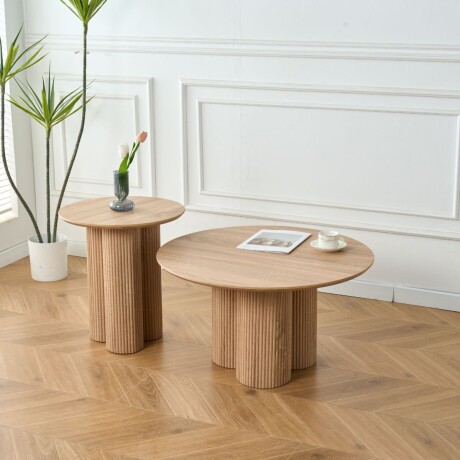 MESA DE CENTRO MONICA SET Roble - CIRCULAR