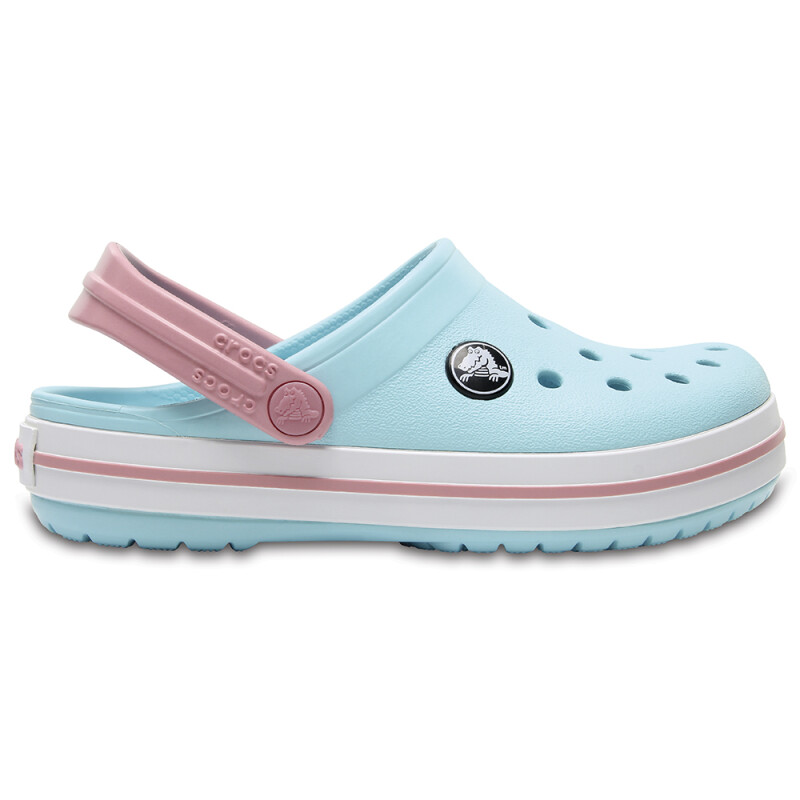 Crocs Band de Niño K Zueco C/tira Atras Celeste-blanco