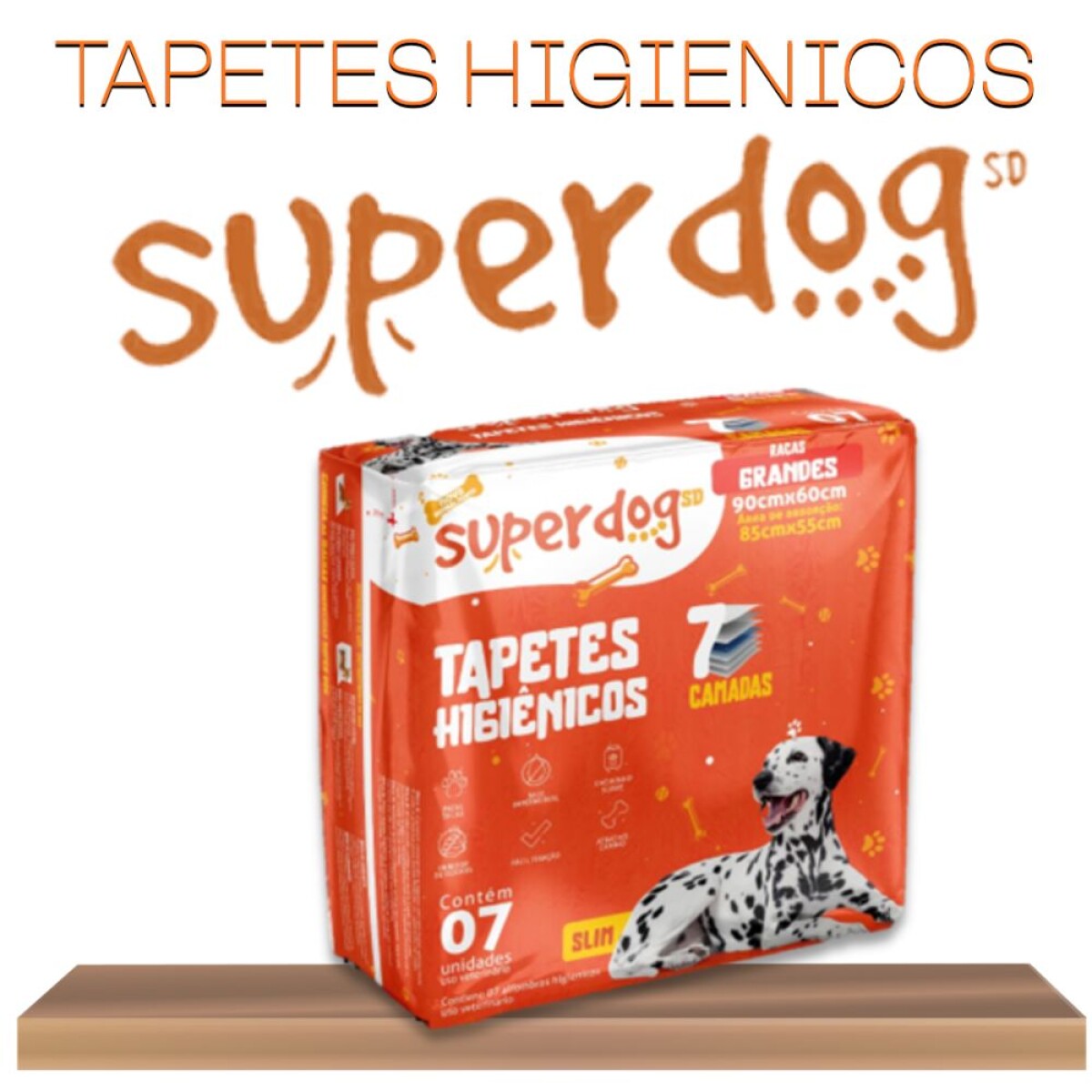 Tapete Higiénico Super Dog Grande 7 Unidades 