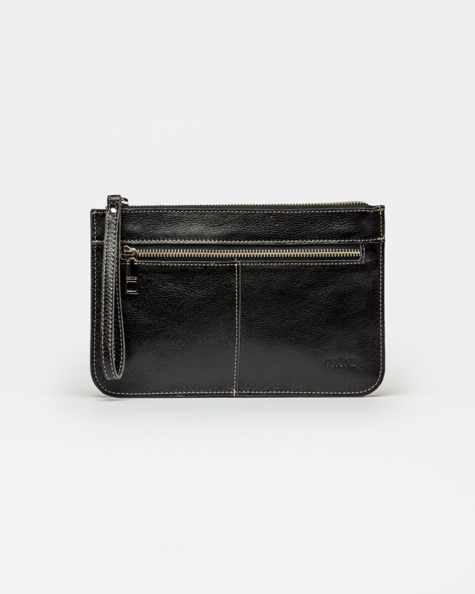 Sobre Atenas en cuero liso satinado Unisex - Negro 