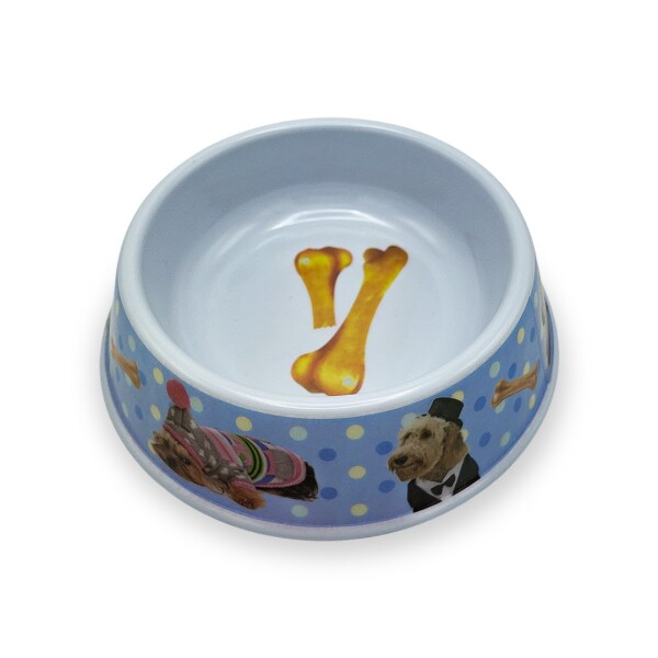 Plato Comida Agua Mascota Perros Gatos Comedero Bebedero Variante Color Celeste