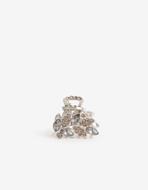 Broche Strass Broche De Hoja - Plateado