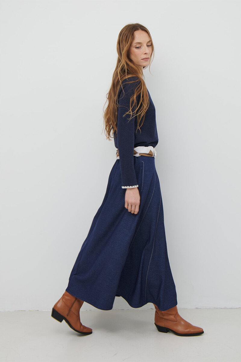 FALDA JEAN TEXTIL AZUL