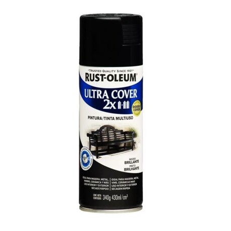 AEROSOL RUST OLEUM ULTRA COVER 2X 340gr. - NEGRO BRILLANTE AEROSOL RUST OLEUM ULTRA COVER 2X 340gr. - NEGRO BRILLANTE