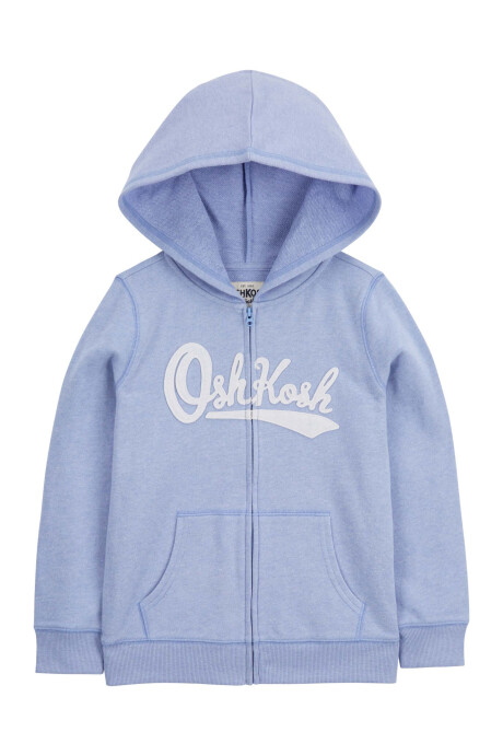 Campera de algodón, con capucha y logo. Talles 6-14 Sin color