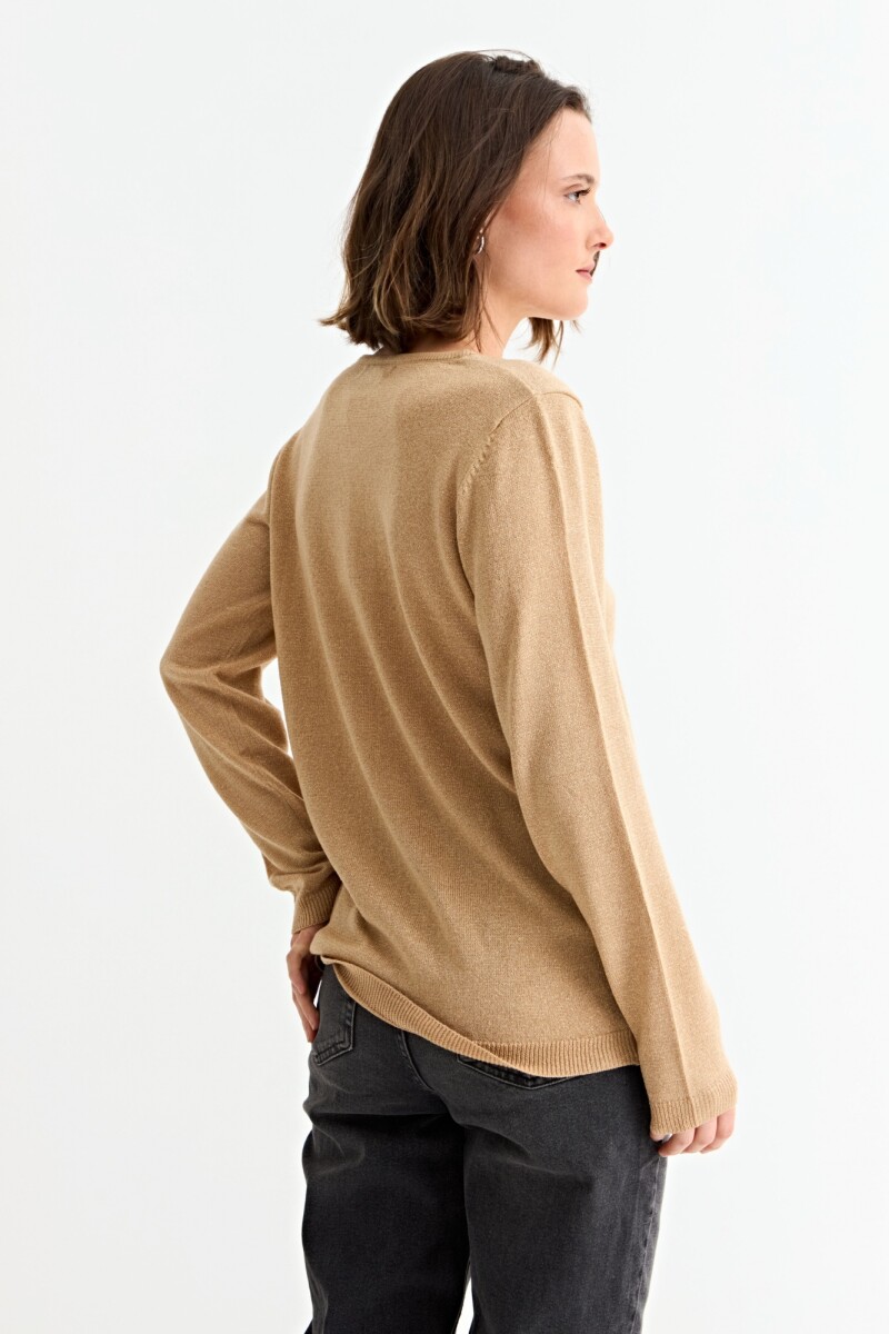 Sweater hilo metálico BEIGE