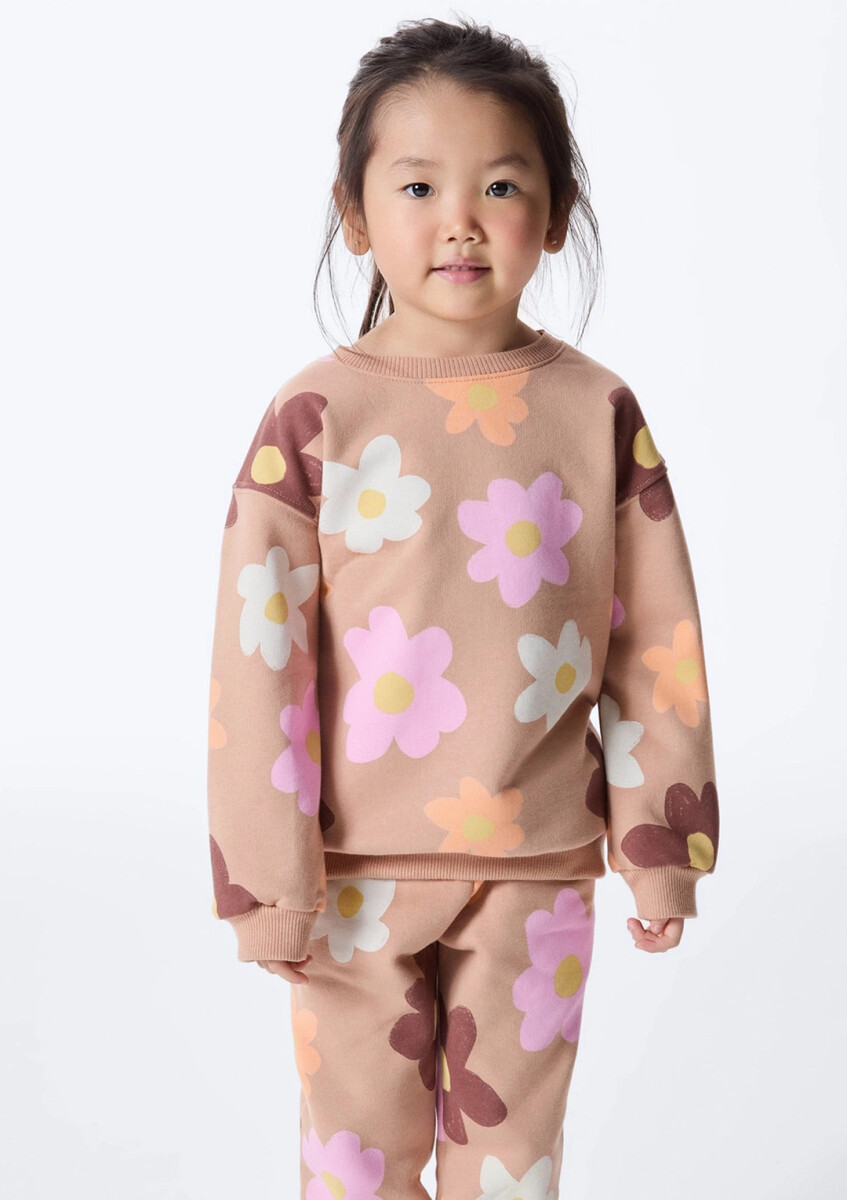 BUZO ESTAMPADO INFANTIL - BEIGE 