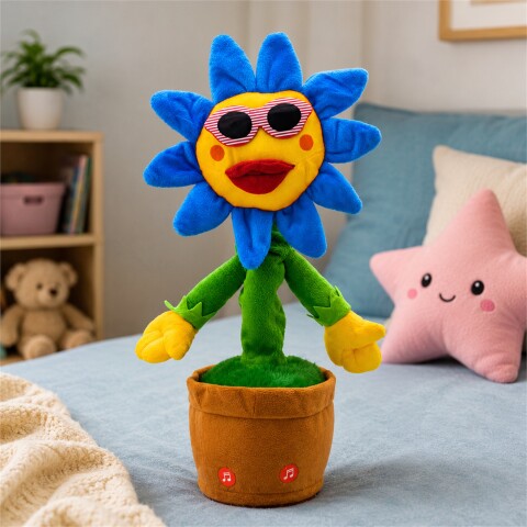 Girasol Interactivo que Baila, Canta, Graba y Repite Voz Azul