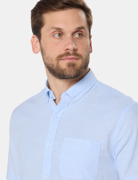 CAMISA DE LINO Celeste