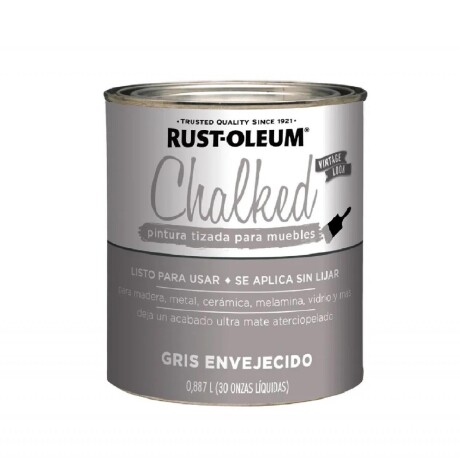 Esmalte Tizado Chalked 0.9L Rust-Oleum Gris Envejecido