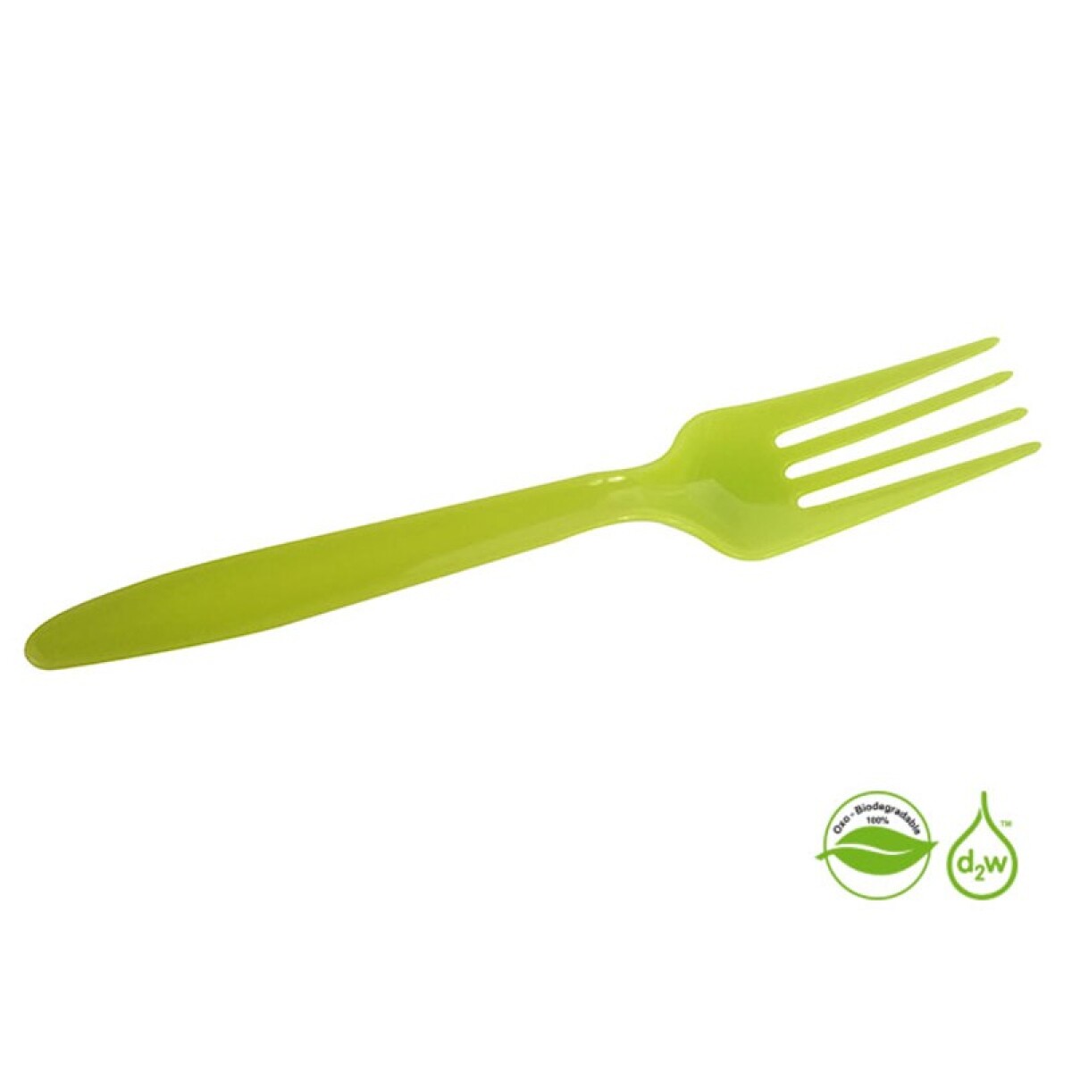 Tenedor Biodegradable x10 Unidades - Verde Limon 