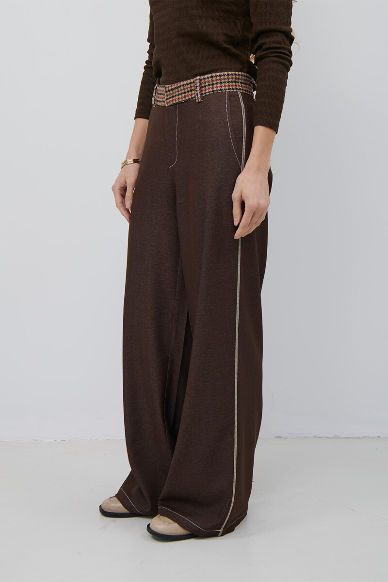 PANTALON GLEN MARRON