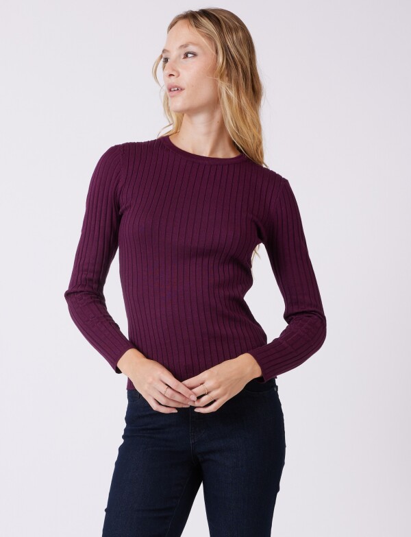 Buzo Punto Rib VIOLETA