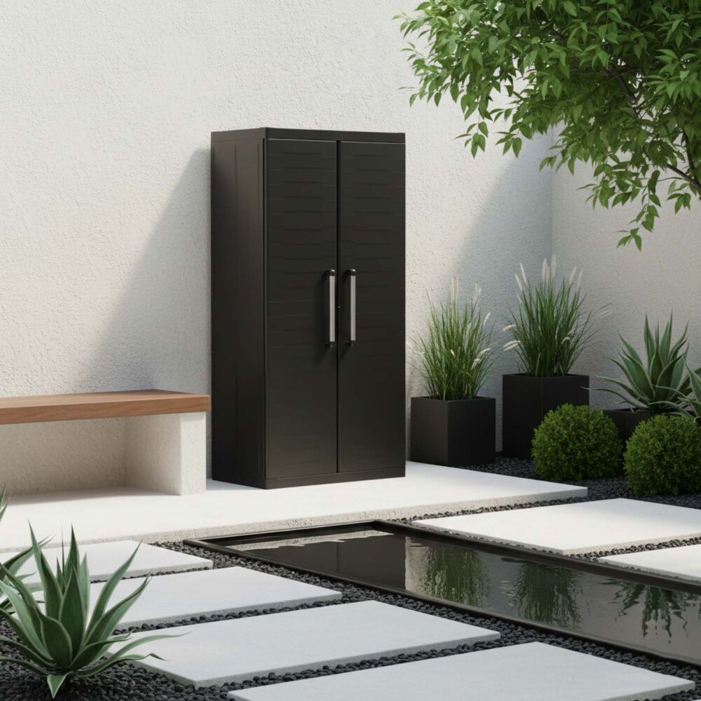 ARMARIO ALTO POLIPROPILENO NEGRO KETER DETROIT XL