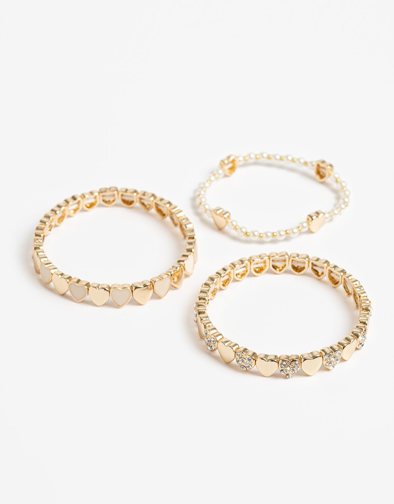 Pulseras Elásticas Sets Day To Night Set De Pulseras Elásticas - Dorado