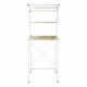 Mueble Hierro y Madera Racks Sobre Lavarropa, Ancho 70cm Blanco