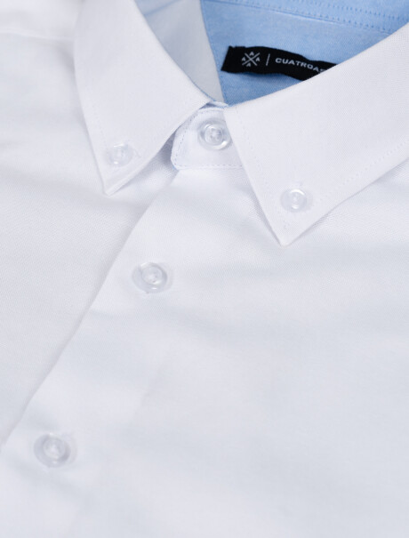 Camisa m/c oxford blanco