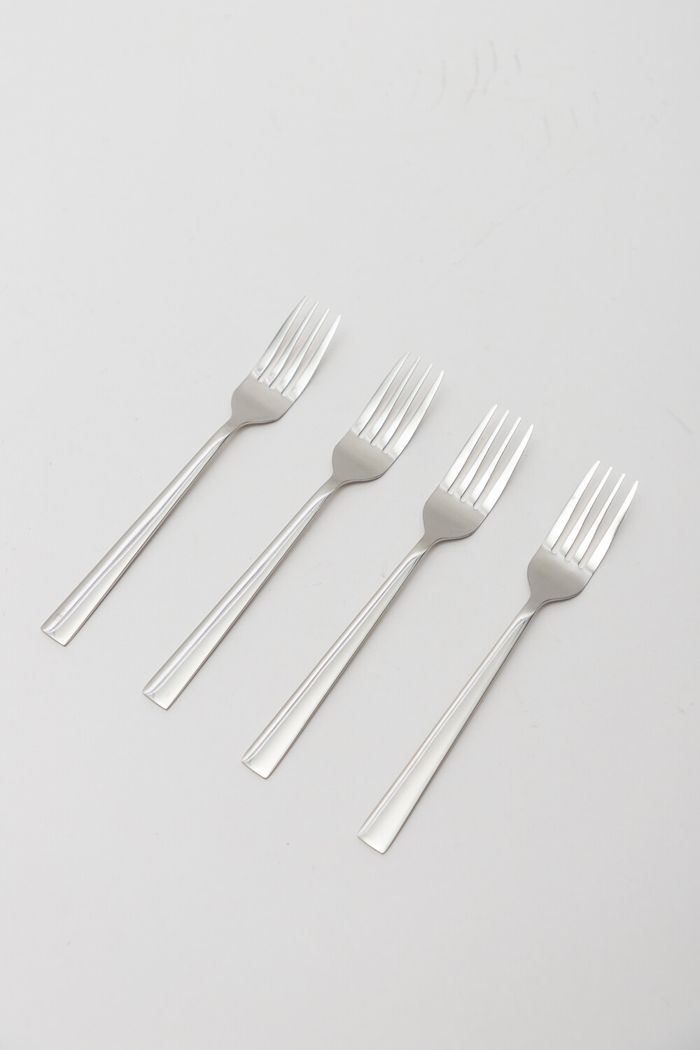 Tenedor Asher De Postre Set 4 Un. Plateado Brillante Color Unico
