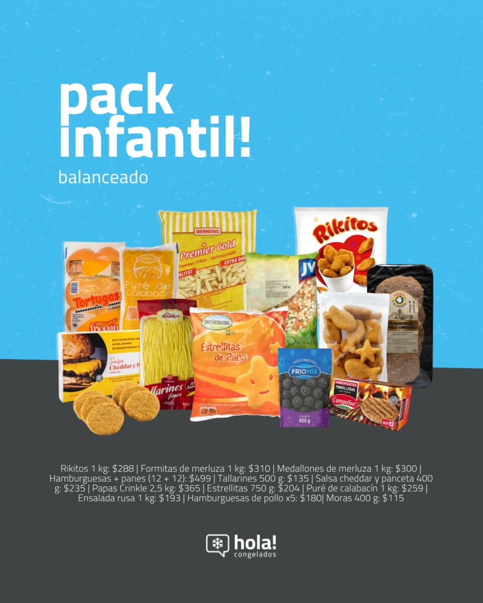 PACK INFANTIL COMIDAS FELICES 