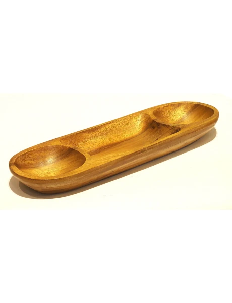 COPETINERO OVAL 3 DIVISIONES MADERA 41X13X4CM COPETINERO OVAL 3 DIVISIONES MADERA 41X13X4CM