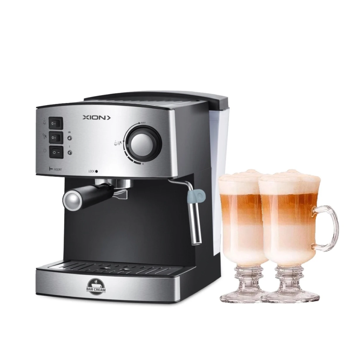 Cafetera Expresso y Capuccino Xion 850W 15 Bares 1.6LTS 