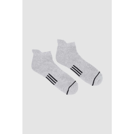 Medias tobillo con diseño Gris melange