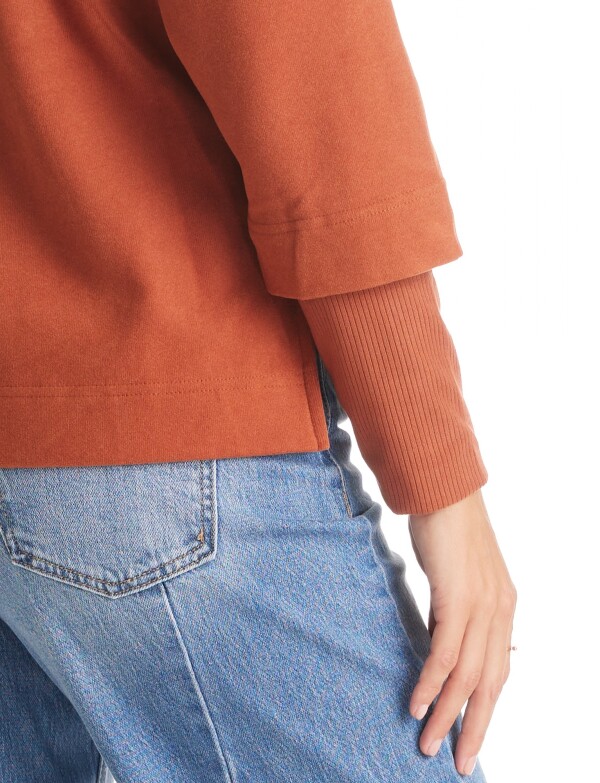 Buzo Cuello Solapa & Rib TERRACOTA