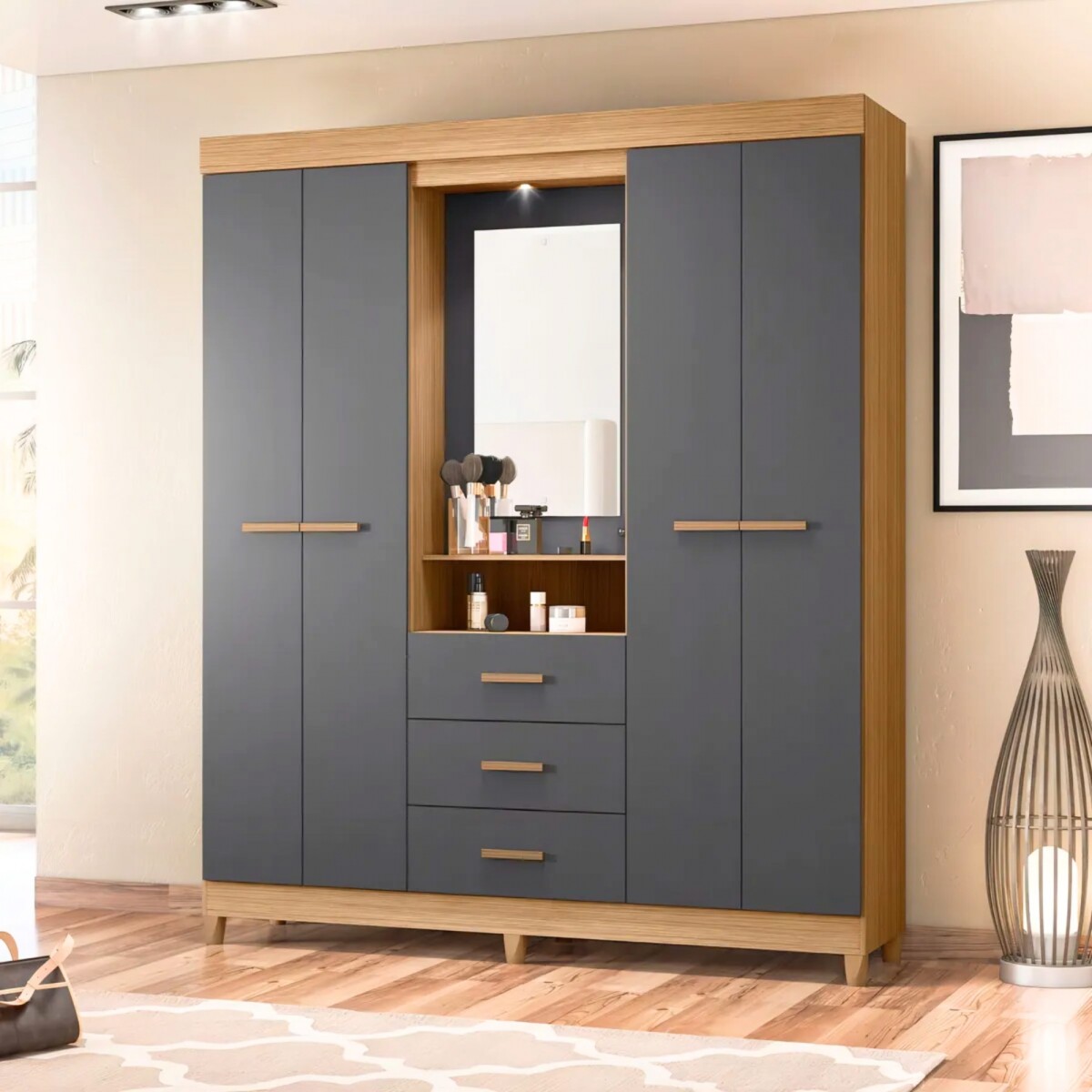 Ropero 4 puertas y 3 cajones - Agata - Infinite 