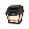 FAROL DE PARED CON DOBLE LED Y CARGA SOLAR NEGRO FAROL DE PARED CON DOBLE LED Y CARGA SOLAR NEGRO