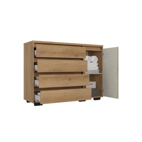 COMODA AURORA 4 CAJONES 1 PUERTA CAPUCCINO COMODA AURORA 4 CAJONES 1 PUERTA CAPUCCINO