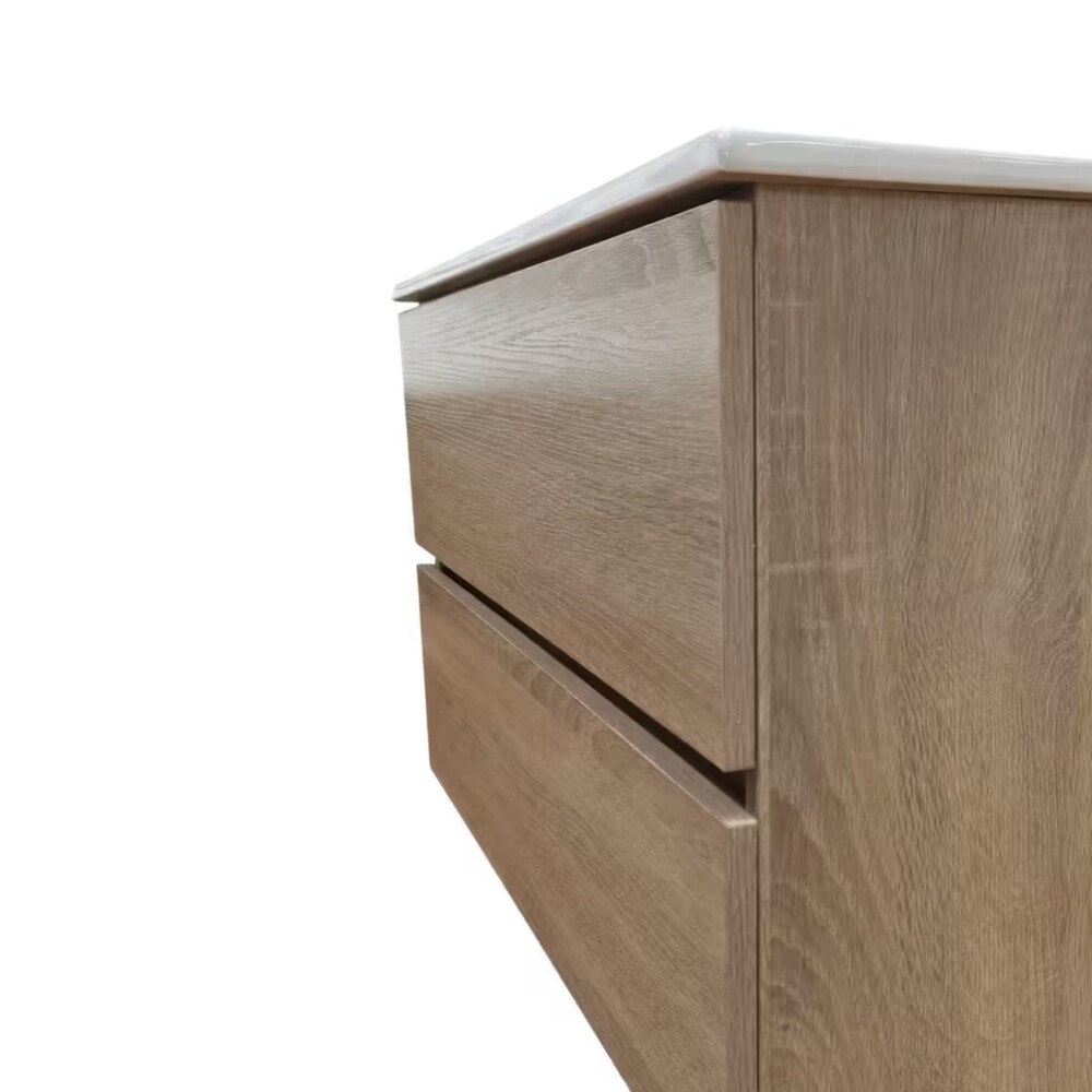 Mueble de baño suspendido Oak 80 cm con bacha de loza Mueble De Baño Suspendido Oak 80 Cm Con Bacha De Loza