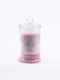 VELA FRASCO VIDRIO TAPA FRUTILLA FUCSIA