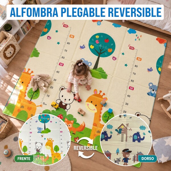 Alfombra Plegable Para Bebes Niños Reversible Antigolpes IMBACK Color Beige Alfombra Plegable Para Bebes Niños Reversible Antigolpes IMBACK Color Beige