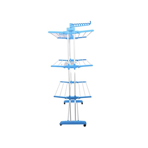 Tendedero Vertical Varillas Acero Plegable De 3 Niveles Tender Ropa Lavadero Metal De Pie 54x68x168 Cm Celeste Tendedero Vertical Varillas Acero Plegable De 3 Niveles Tender Ropa Lavadero Metal De Pie 54x68x168 Cm Celeste