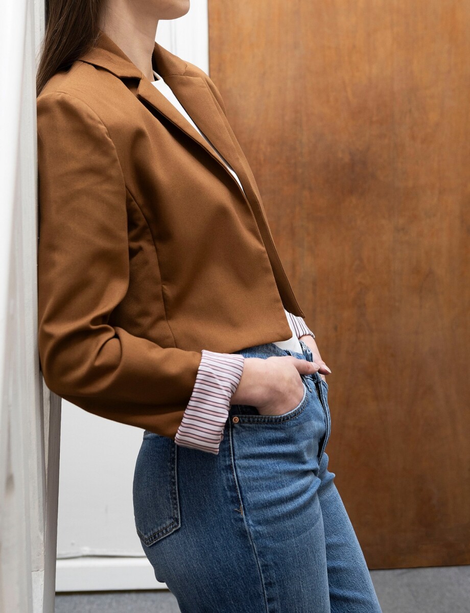Blazer Crop - Marron 