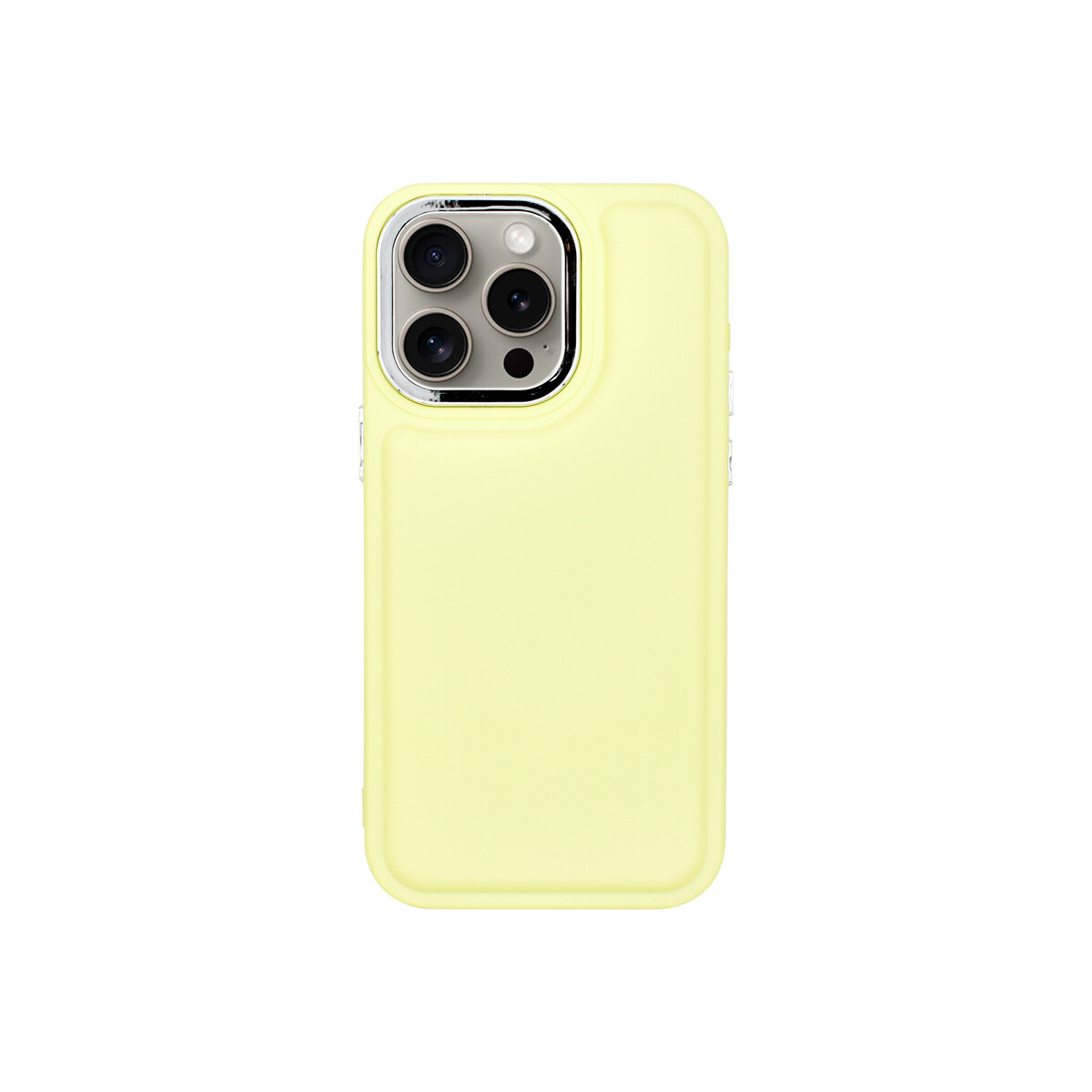 Protector para iPhone 15 Pro con relieve color amarillo 