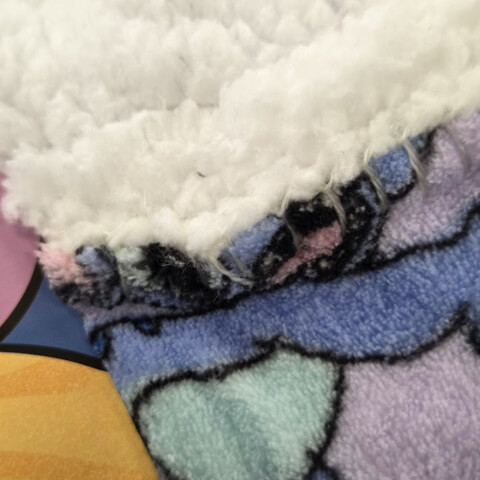 Frazada Coral con Corderito Infantil 1 Plaza 150 x 200 cm Stitch Rosa