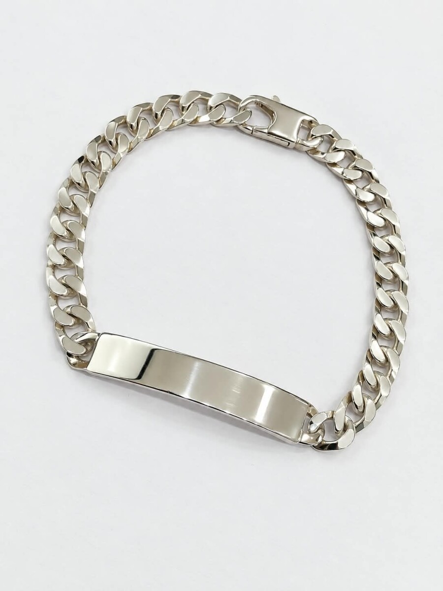 Pulsera con placa para grabar 