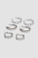 Pack aros x 3 Plata