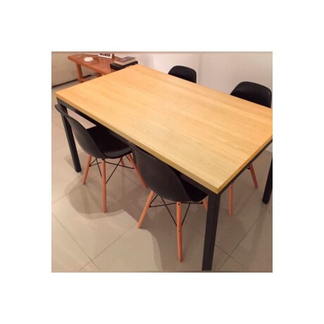 Mesa de comedor madera y hierro 150x80 Mesa de comedor madera y hierro 150x80