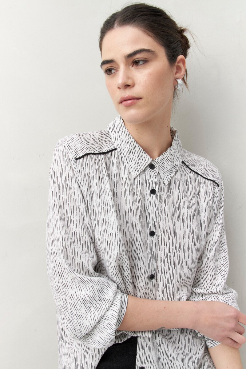 CAMISA ALTHEA Negro/Blanco