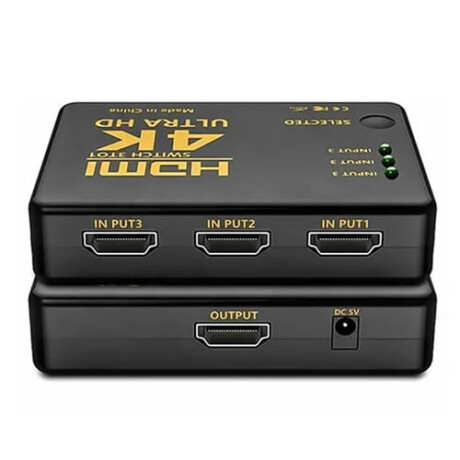 Switch Hdmi 3 Puertos 1080p Uhd 4k Con Control Remoto Switch Hdmi 3 Puertos 1080p Uhd 4k Con Control Remoto