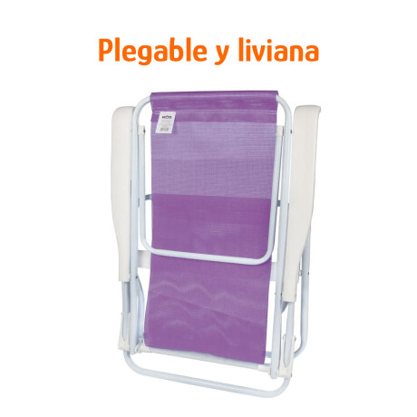 Kit 2 Reposeras Reclinables 8 Posiciones Acero Mor Sannet Lila