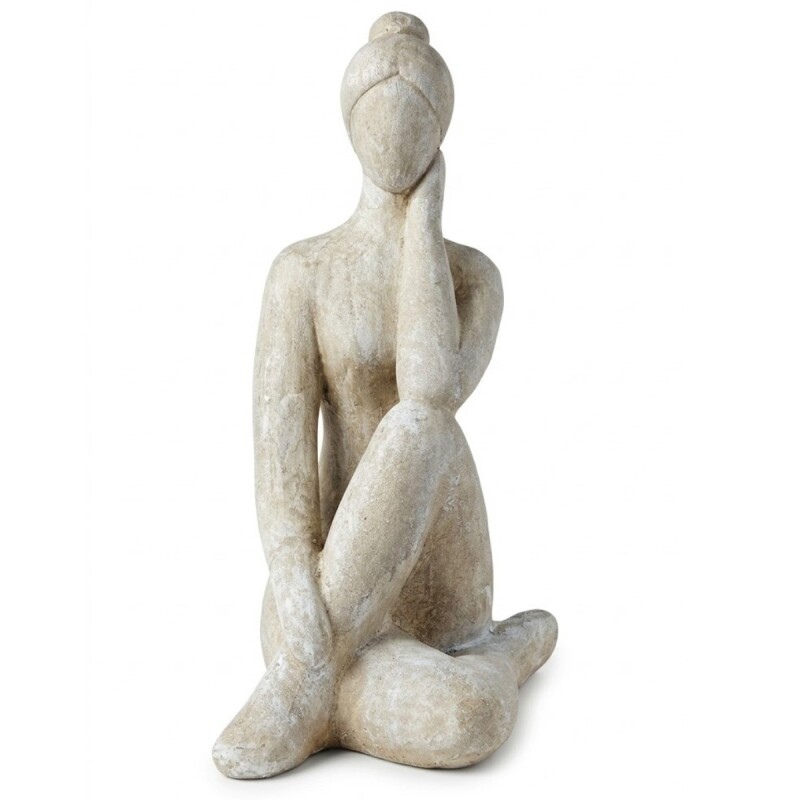MUJER YOGA CERAMICA FIG3 33X46CM Unica