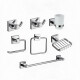 Set De Accesorios Cuadrado Metal Linea Zinc Color Cromo