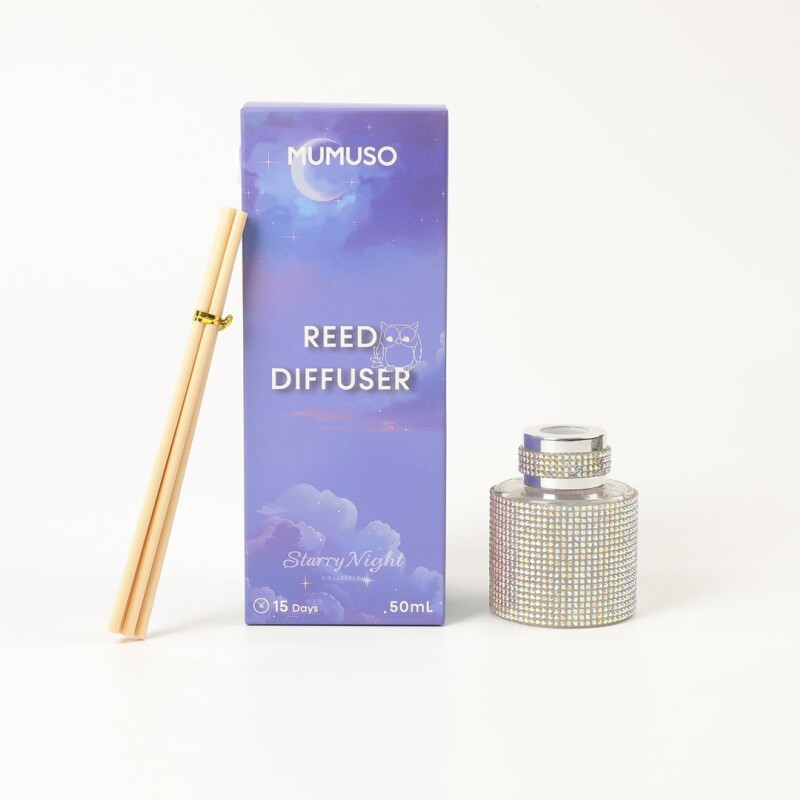 DIFUSOR DE VARILLAS NOCHE ESTRELLADA CON BRILLANTES DIAMANTES (PLATEADO/50 ML) DIFUSOR DE VARILLAS NOCHE ESTRELLADA CON BRILLANTES DIAMANTES (PLATEADO/50 ML)